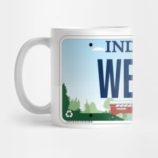 Indiana custom Weber vanity license plate Mug